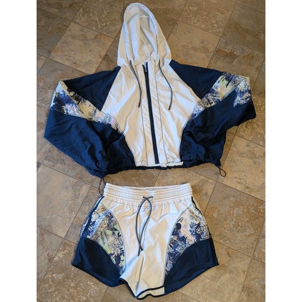 Free People Apex Set Shorts Jacket Athleisure Gorpcore Retro 90s Womens Small
